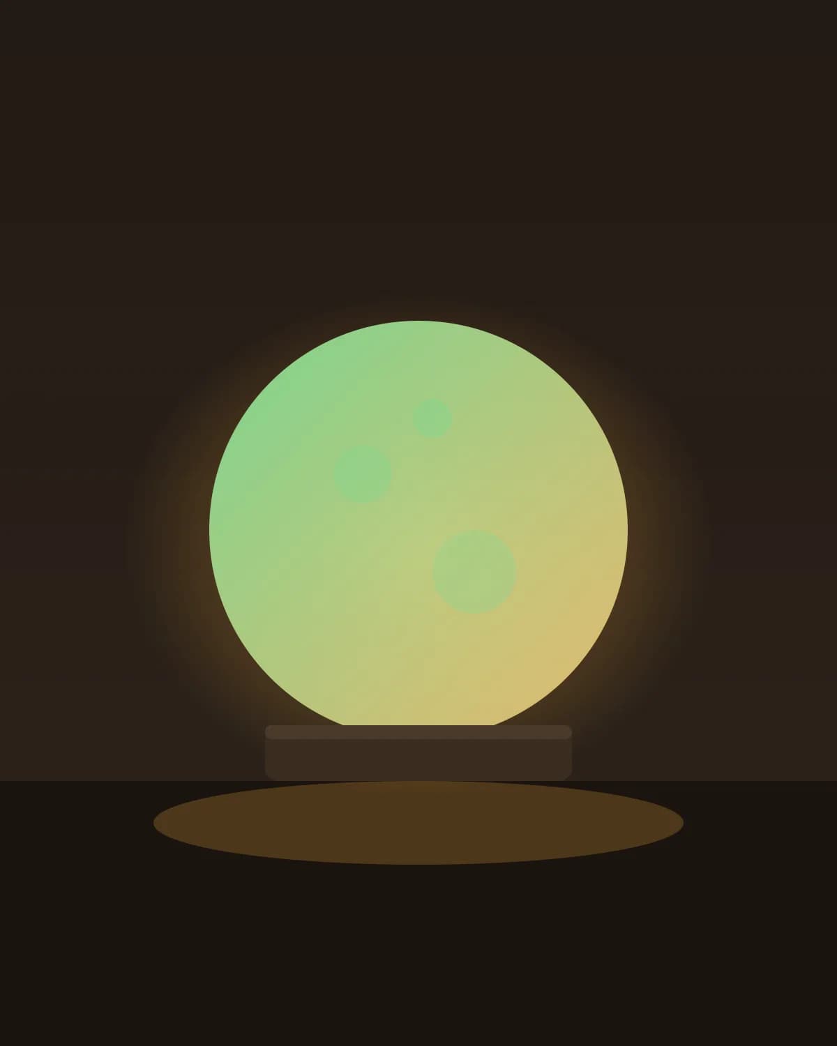 Aurora mini lamp, glowing